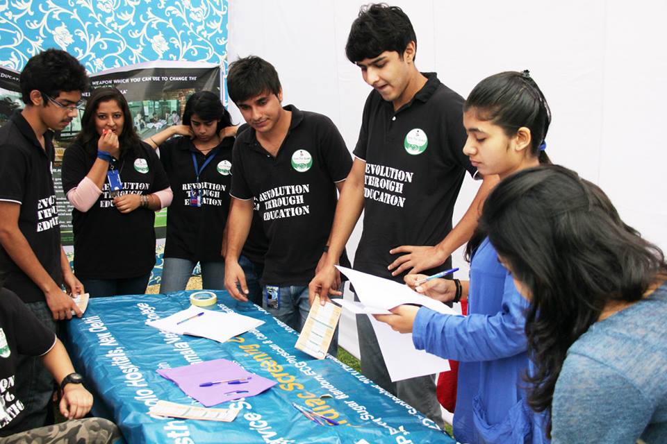 Volunteers in Field
